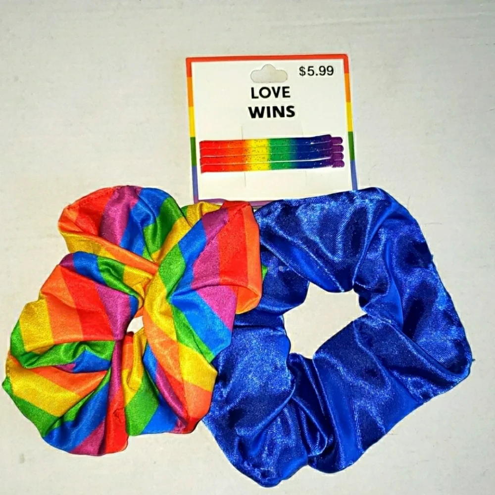 3 Pack Rainbow hair accessories New